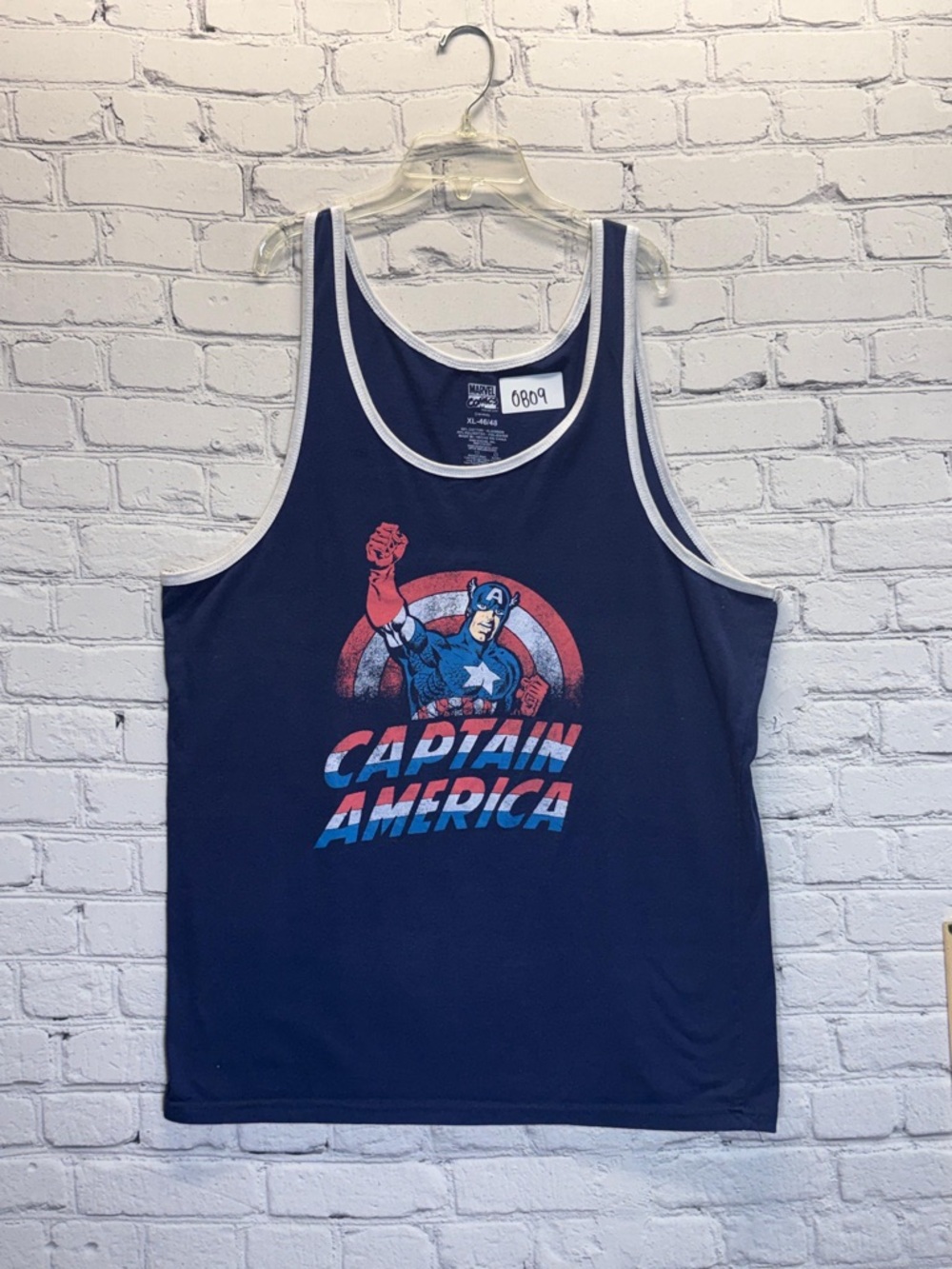 Marvel Comics Captain America Shield Blue Tank Top Men's XL- 46/48